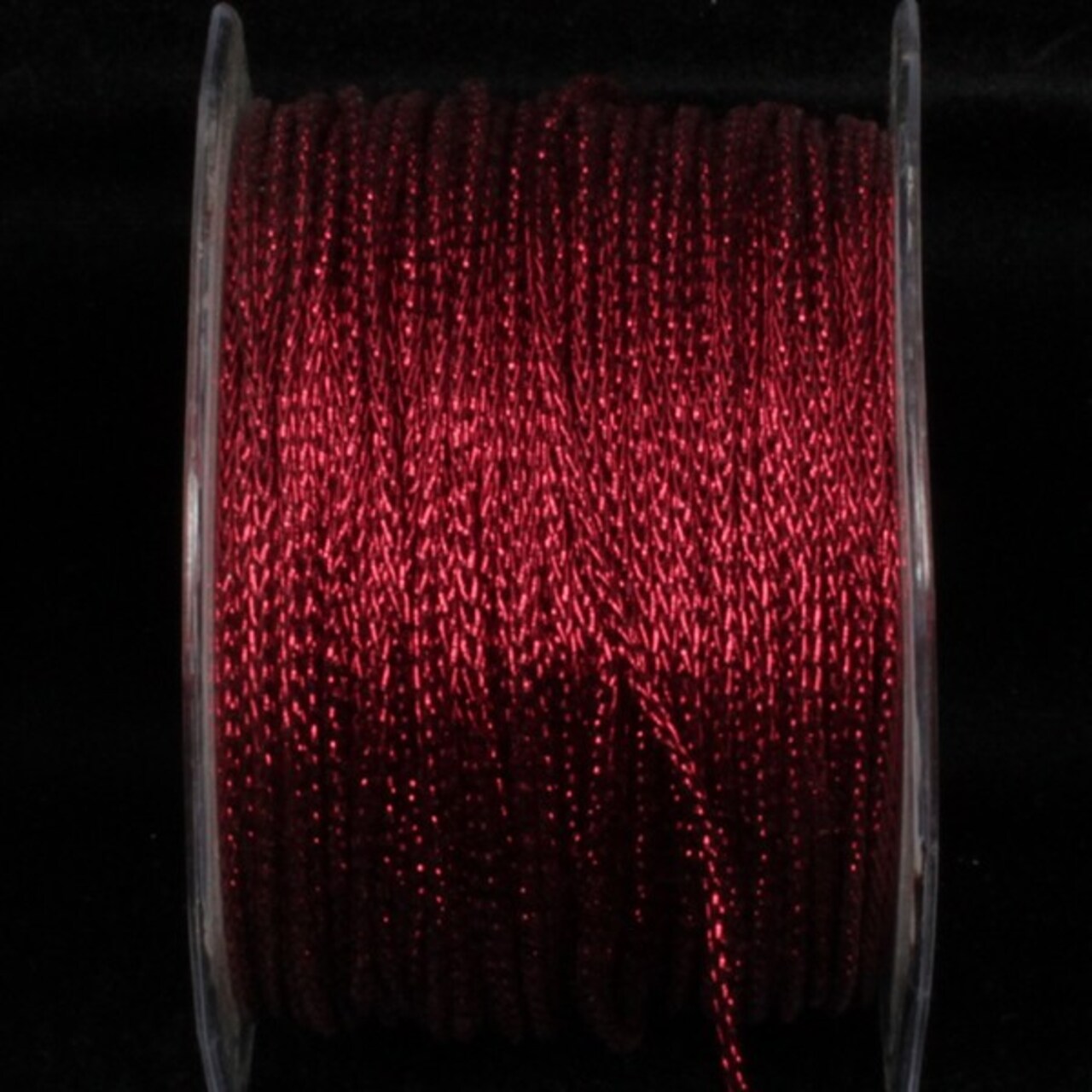 The Ribbon People Burgundy Red Glitter Chain Craft Ribbon 0.25" x 110 Yards